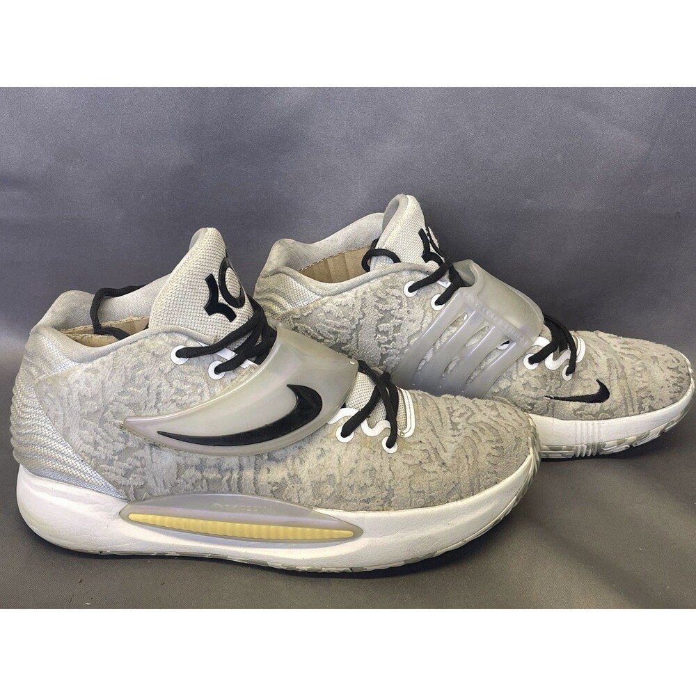 Nike Air Zoom KD 14 ‘Home’ (CW3935-100) White Wolf Gray Men’s Size 10.5 Sneakers